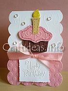 Stitched Cupcake Birthday Card 