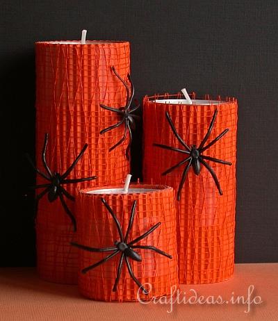 Halloween Paper Craft - Spooky Halloween Tea Light Holders