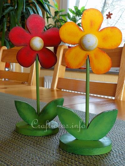 wooden craft flowers