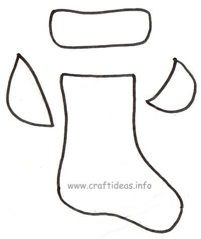 Free Craft Projects for Christmas - Stocking Template