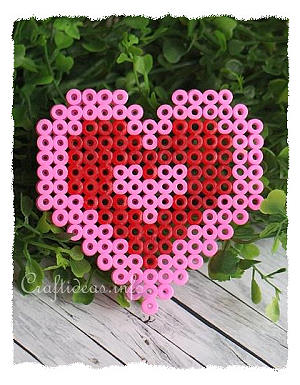 Spring Crafts for Kids - Fuse Beads or Perler Beads Valentine