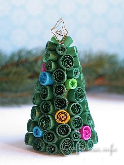 Christmas Crafts for Kids - Quilled Paper / Styrofoam Tree Decoration