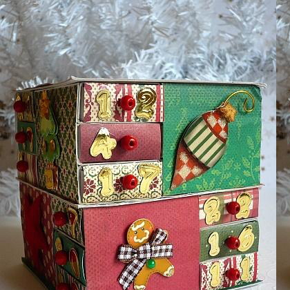 Paper Craft for Christmas - Matchbox Advent Calendar Chest